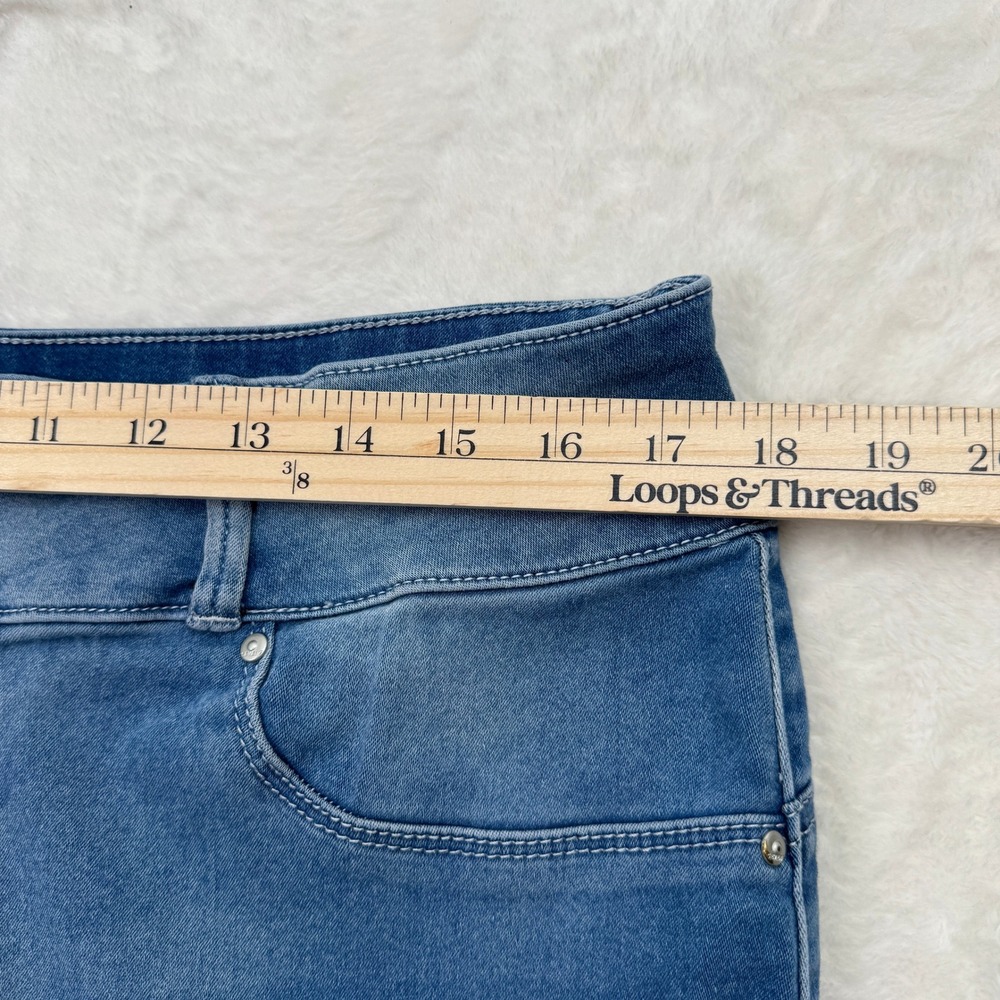Seven7 Jeans Women 18W Blue Curvy Legging High Rise Stretch Medium Wash Denim - Picture 4 of 15